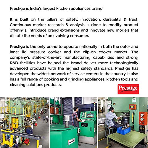 prestige deluxe alpha svachh stainless steel pressure cooker 4.0 l