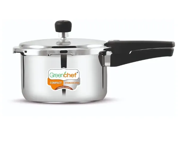 Green chef compact prime stainless steel pressure cooker 1.5 ltr 